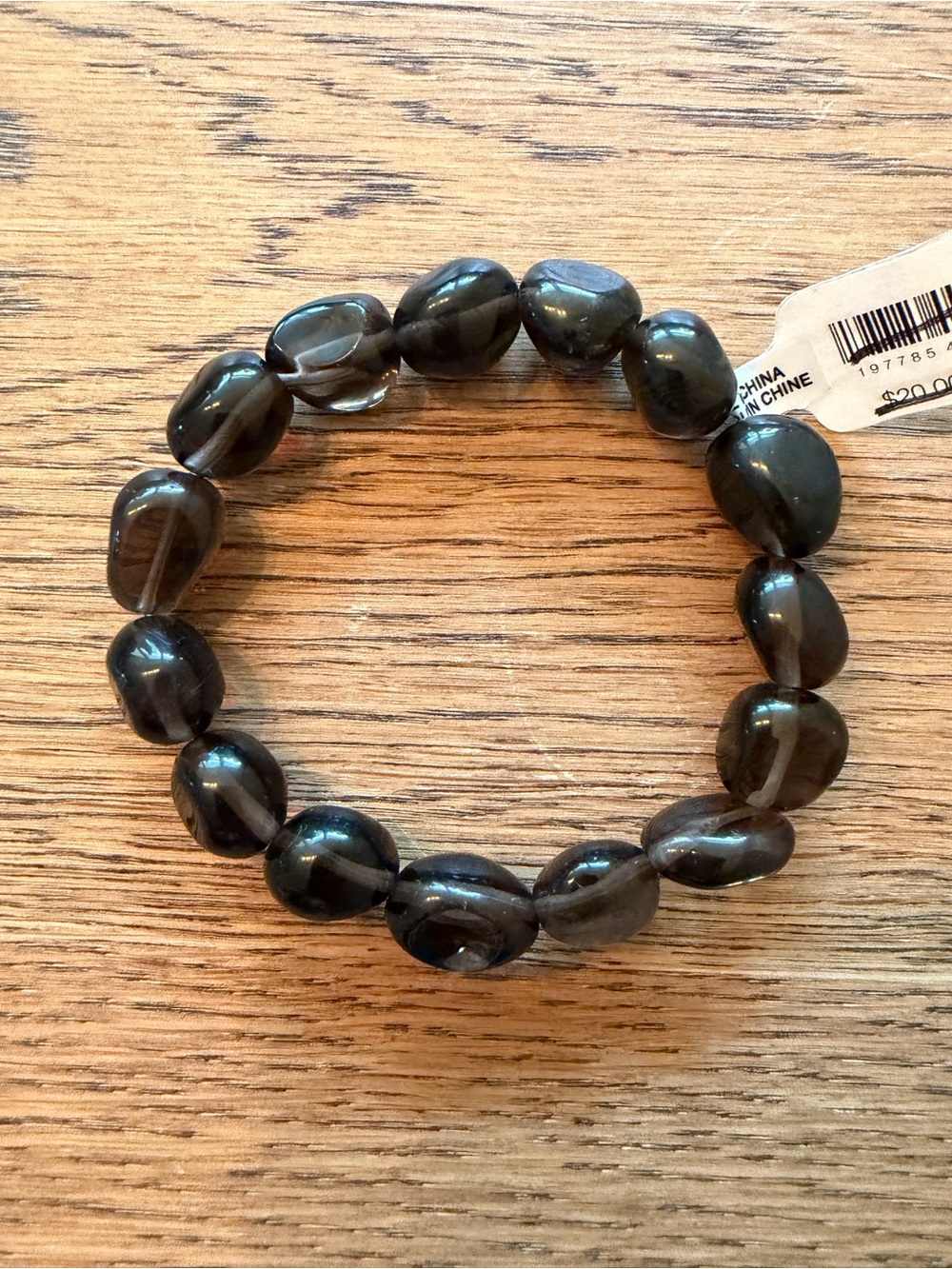 Free People Glass Bead Stretch Bracelet in Black
